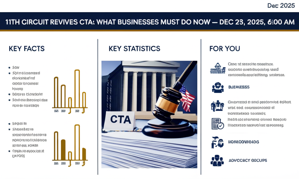 11th Circuit Revives CTA: What Businesses Must Do Now — Dec 23, 2025, 6:00 AM - Key Statistics