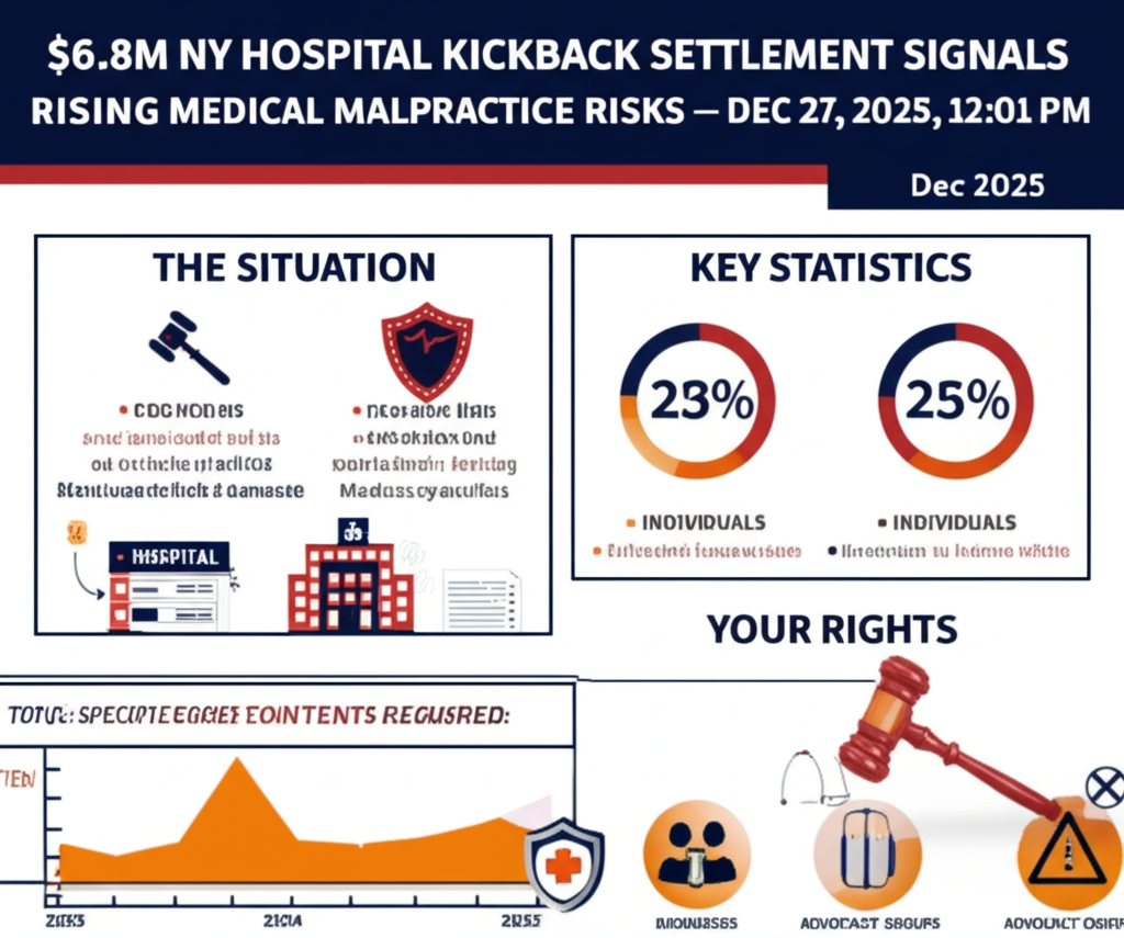 $6.8M NY Hospital Kickback Settlement Signals Rising Medical Malpractice Risks — Dec 27, 2025, 12:01 PM - Key Statistics