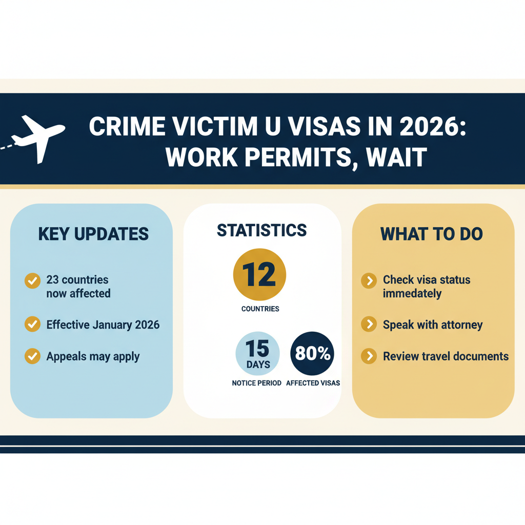 Visas U para Víctimas de Delitos en 2026: Permisos de Trabajo, Tiempos de Espera y Novedades — 9 de enero de 2026, 12:01 p. m. - Key Statistics
