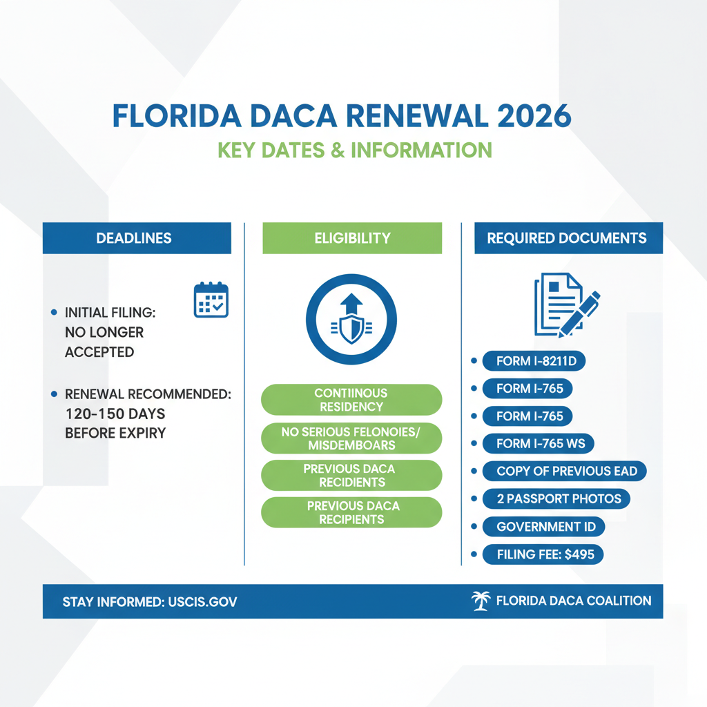 Guía DACA 2026: Renovación Esencial para Inmigrantes en Florida - Key Statistics