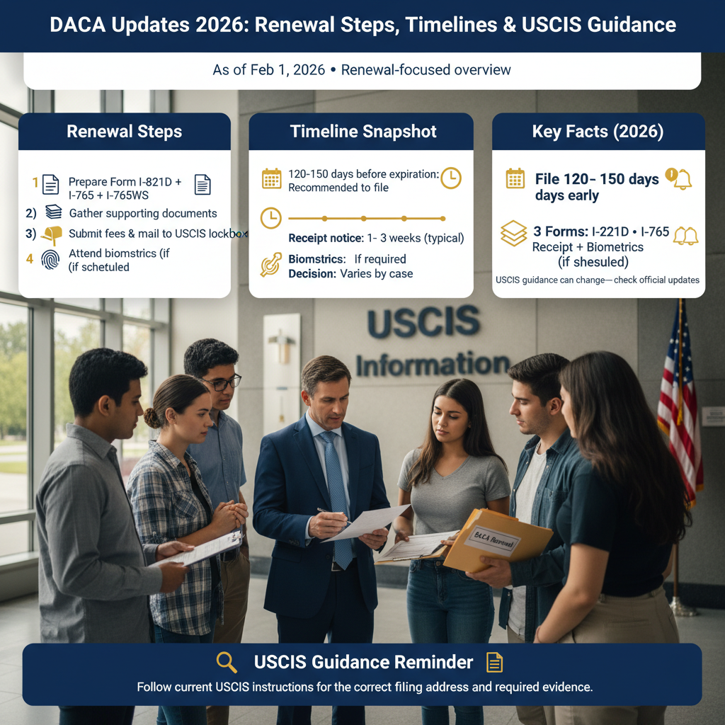DACA Updates 2026: Renewal Steps, Timelines, and USCIS Guidance — Feb 1, 2026, 9:09 PM - Key Statistics