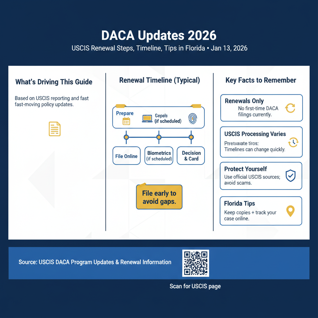 DACA Updates 2026: USCIS Renewal Steps, Timeline, and Tips in Florida — Jan 13, 2026, 2:46 PM - Key Statistics