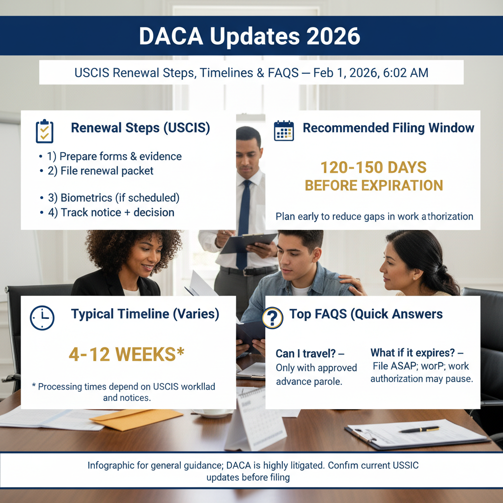 DACA Updates 2026: USCIS Renewal Steps, Timelines, and FAQs — Feb 1, 2026, 6:02 AM - Key Statistics