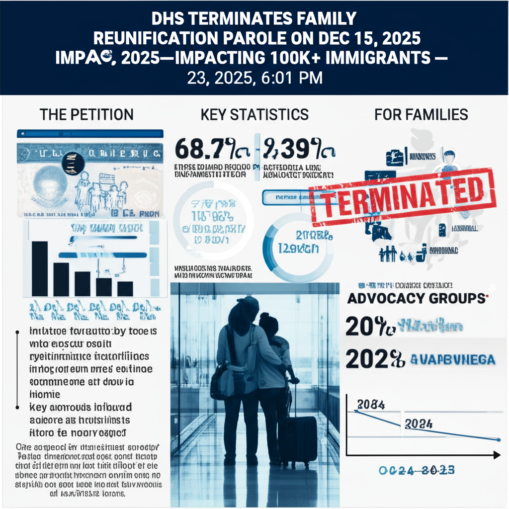 DHS Termina el Programa de Reunificación Familiar en Libertad Condicional el 15 de Diciembre de 2025—Afectando a Más de 100,000 Inmigrantes - Key Statistics