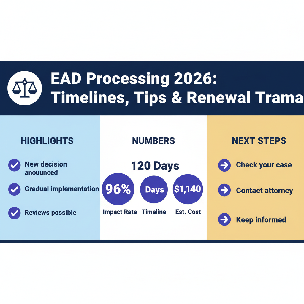 Procesamiento de EAD 2026: Plazos, Consejos y Trampas de Renovación — 8 de enero de 2026, 12:01 AM - Key Statistics