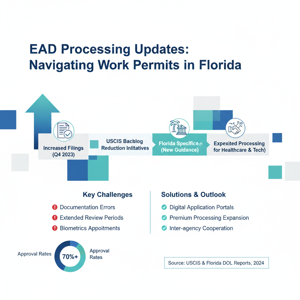 EAD Processing Updates: Navigating Work Permits in Florida - Key Statistics