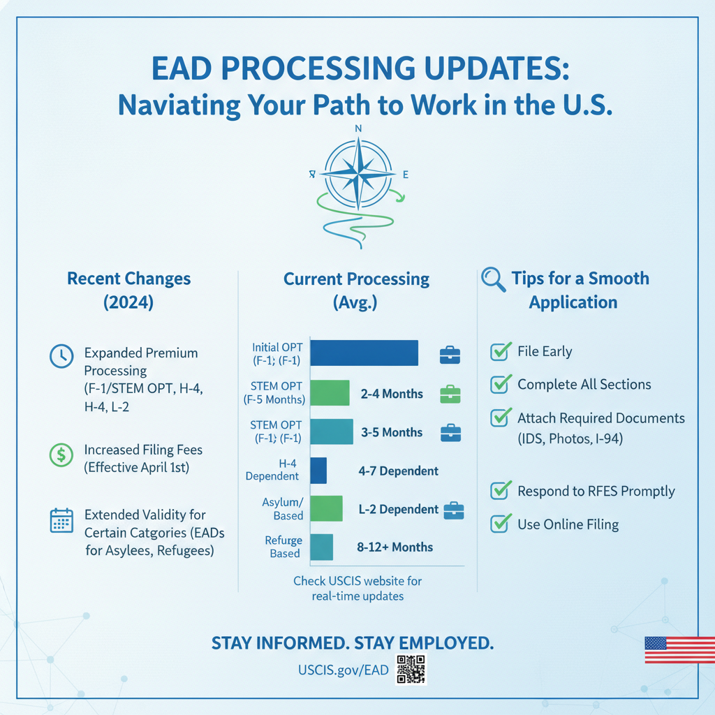 EAD Processing Updates: Navigating Your Path to Work in the U.S. - Key Statistics