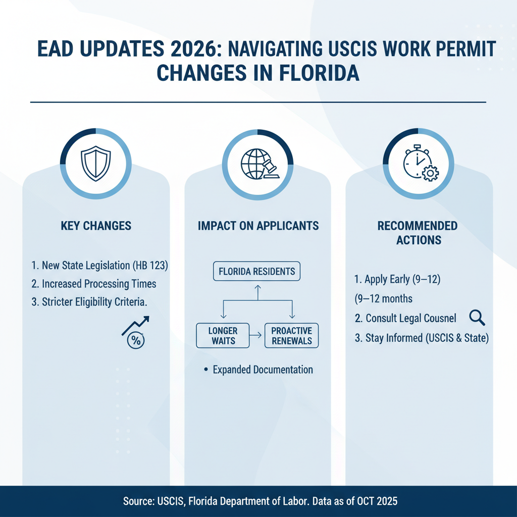 EAD 2026: Guía Completa de Permisos de Trabajo USCIS en Florida - Key Statistics