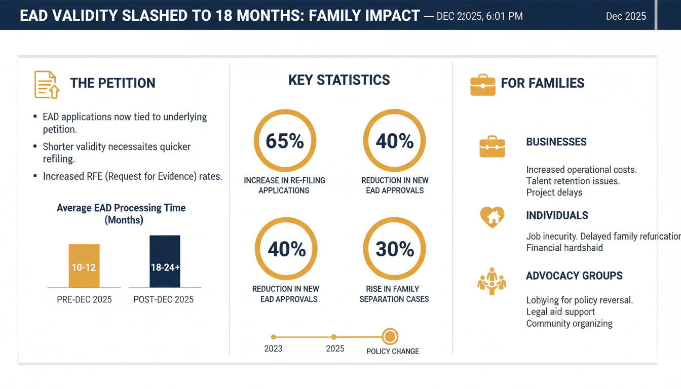 EAD Validity Slashed to 18 Months: Family Impact — Dec 22, 2025, 6:01 PM - Estadísticas Clave