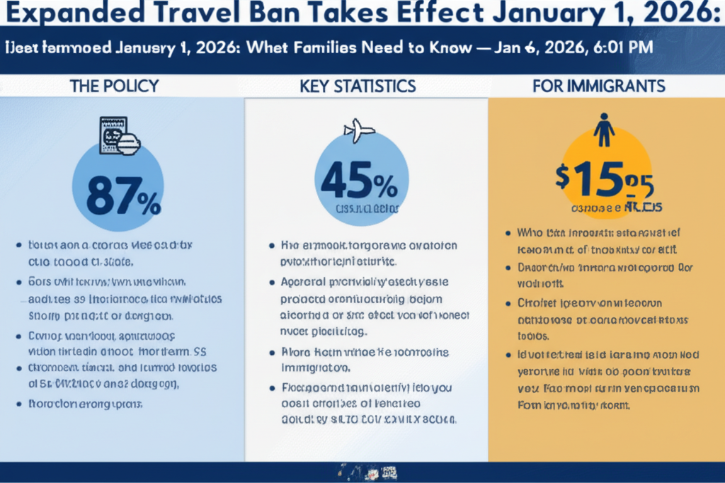 Expanded Travel Ban Takes Effect January 1, 2026: What Families Need to Know — Jan 6, 2026, 6:01 PM - Key Statistics
