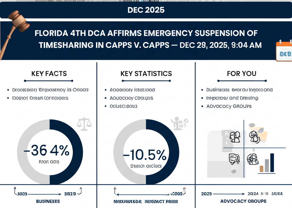 Florida 4th DCA Affirms Emergency Suspension of Timesharing in Capps v. Capps (Dec. 2025) — Dec 28, 2025, 9:04 AM - Key Statistics