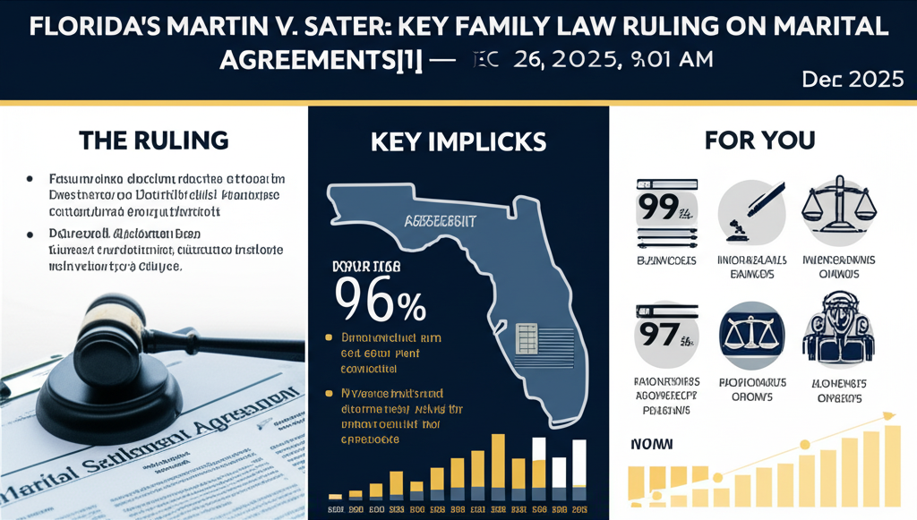 Martin v. Sater de Florida: Fallo clave en derecho de familia sobre acuerdos matrimoniales (Dic 2025)[1] — 26 Dic 2025, 9:01 AM - Key Statistics