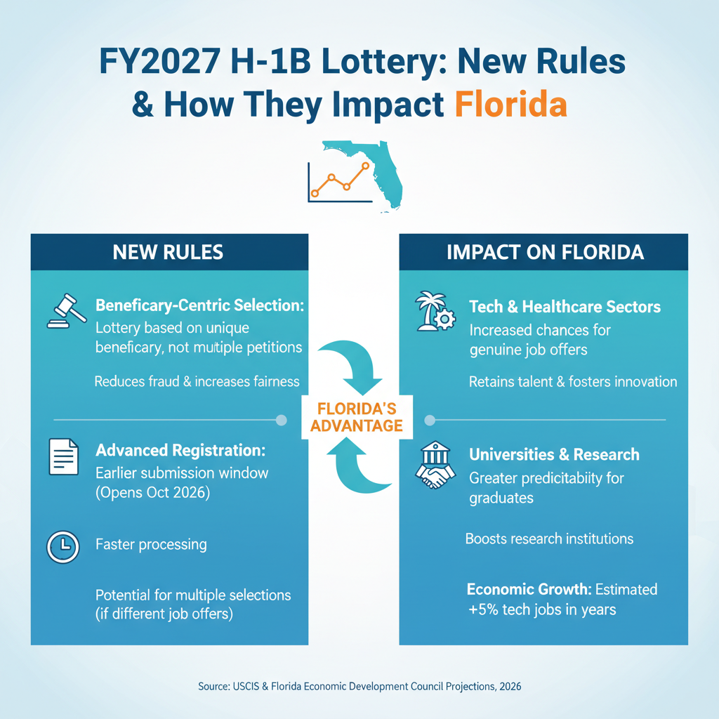 Lotería H-1B FY2027: Nuevas Reglas y su Impacto en Florida - Key Statistics