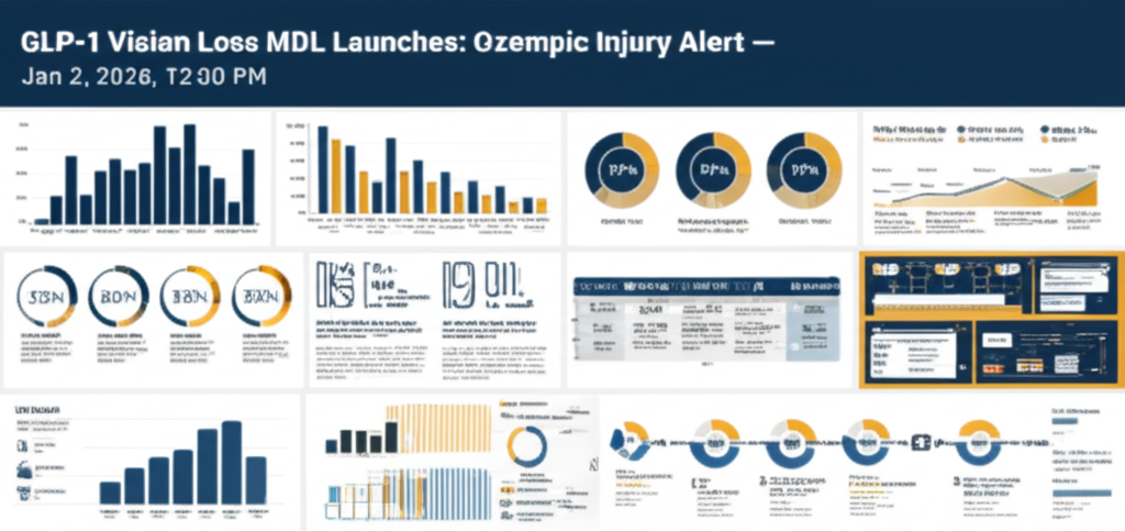 GLP-1 Pérdida de Visión MDL Inicia: Alerta de Lesiones por Ozempic — 2 de enero de 2026, 12:00 PM - Key Statistics