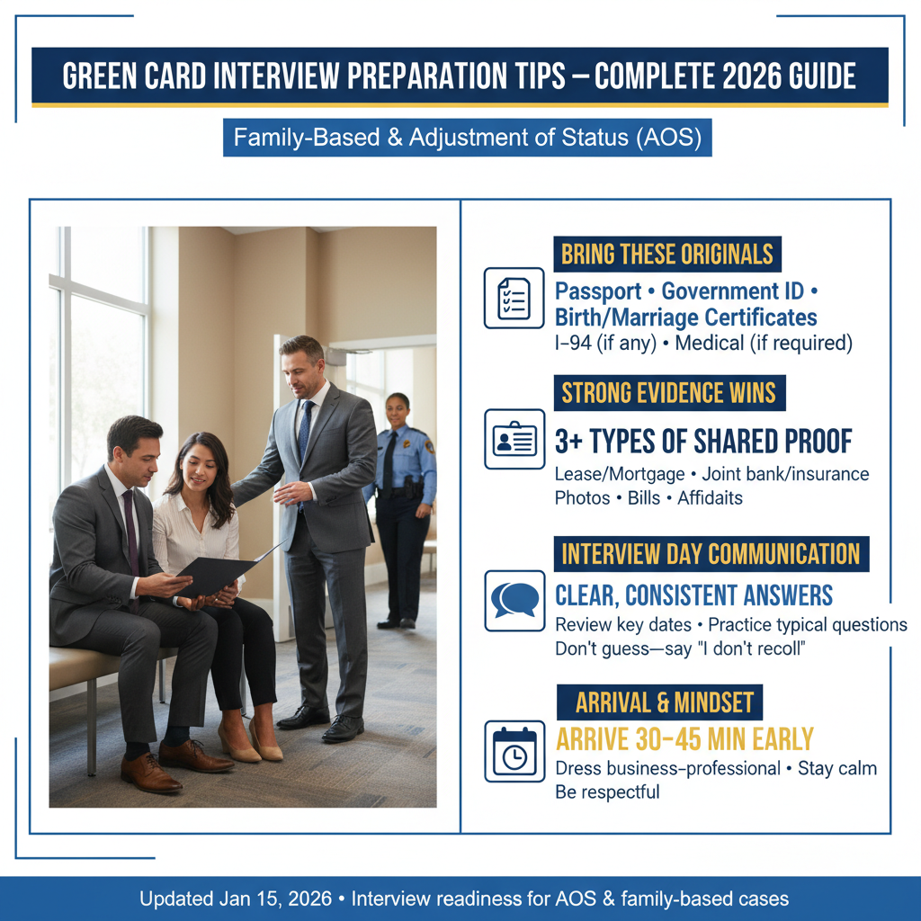 Green Card Interview Preparation Tips: A Complete 2026 Guide — Jan 15, 2026, 6:03 AM - Key Statistics