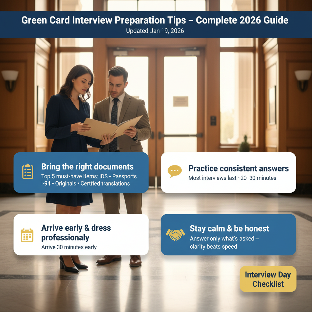 Green Card Interview Preparation Tips: A Complete 2026 Guide — Jan 19, 2026, 6:02 AM - Key Statistics