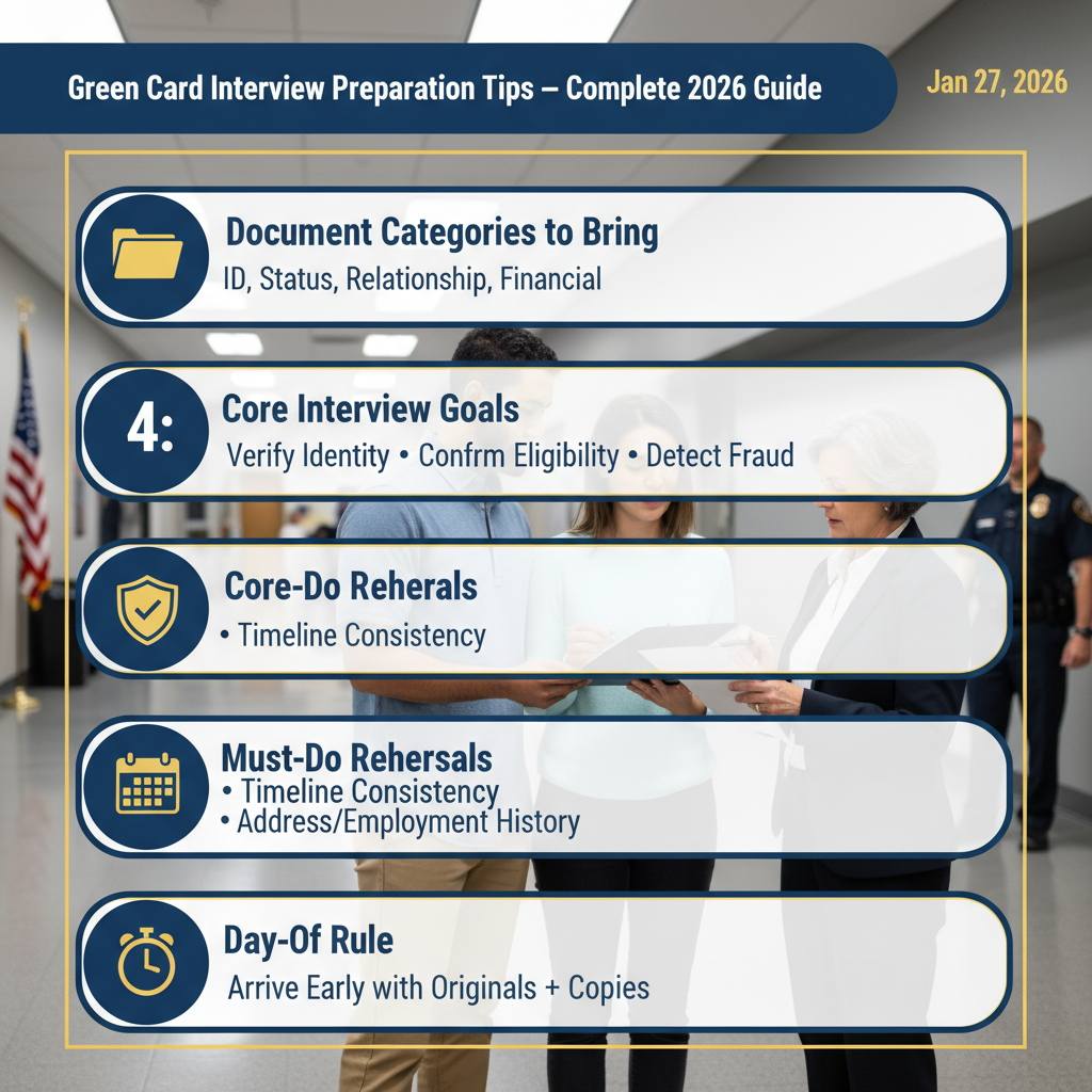 Green Card Interview Preparation Tips: A Complete 2026 Guide — Jan 27, 2026, 12:03 PM - Key Statistics