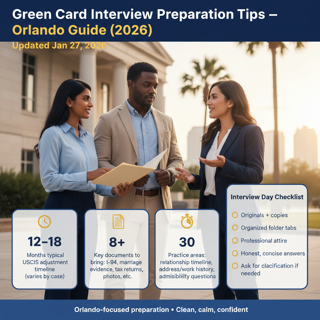 Entrevista de Green Card en Orlando 2026: Guía Completa y Tips - Key Statistics