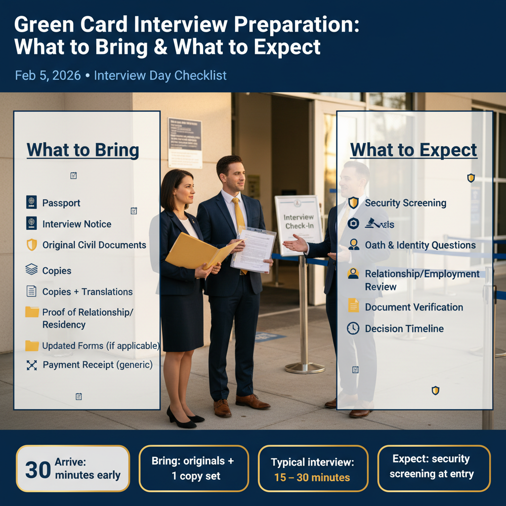 Green Card Interview Preparation Tips: What to Bring & What to Expect — Feb 5, 2026, 9:08 PM - Key Statistics