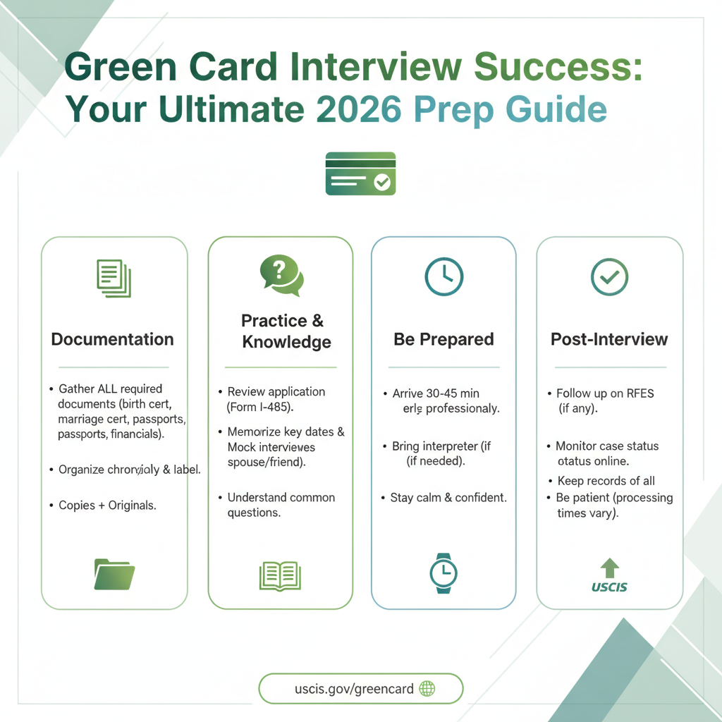 Entrevista Tarjeta Verde 2026: Guía Definitiva de Preparación - Key Statistics