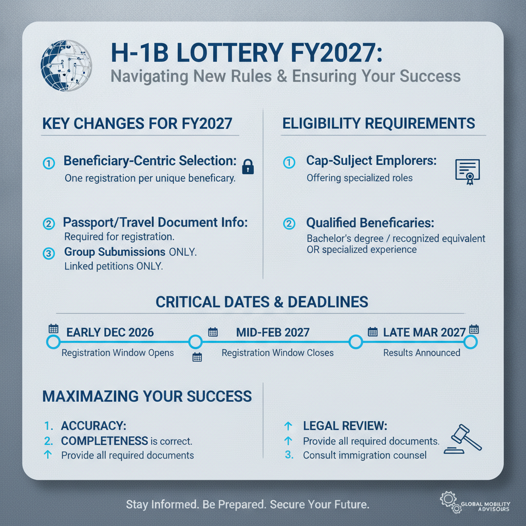 Lotería H-1B FY2027: Nuevas Reglas, Éxito y Guía de Imigrar - Key Statistics