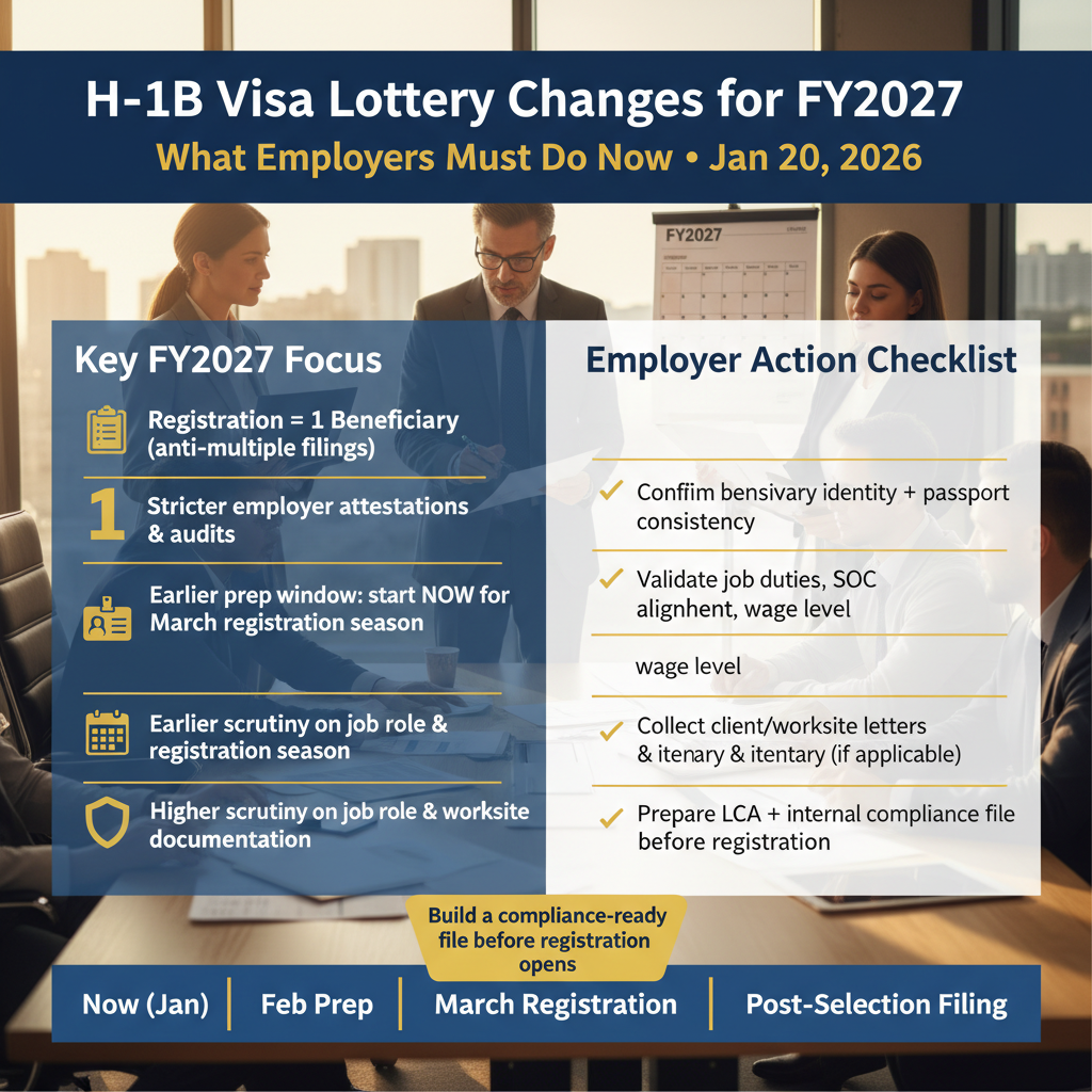 H-1B Visa Lottery Changes for FY2027: What Employers Must Do Now — Jan 20, 2026, 3:02 AM - Key Statistics