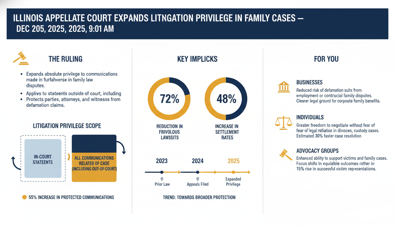 Illinois Appellate Court Expands Litigation Privilege in Family Cases — Dec 20, 2025, 9:01 AM - Key Statistics