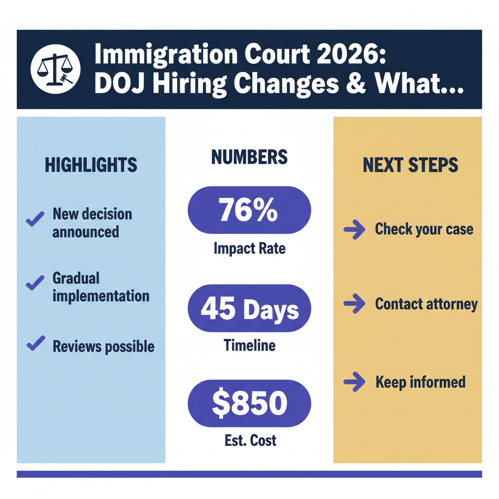 Tribunal de Inmigración 2026: Cambios de contratación del DOJ y lo que significan para su caso — 12 de enero de 2026, 6:01 a. m. - Key Statistics