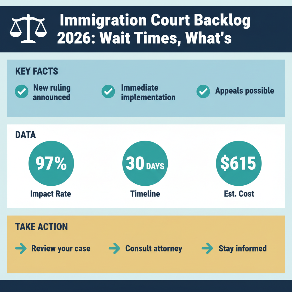 Atraso en los tribunales de inmigración 2026: tiempos de espera, causas de las demoras y cómo prepararse — 12 de enero de 2026, 12:01 a. m. - Key Statistics