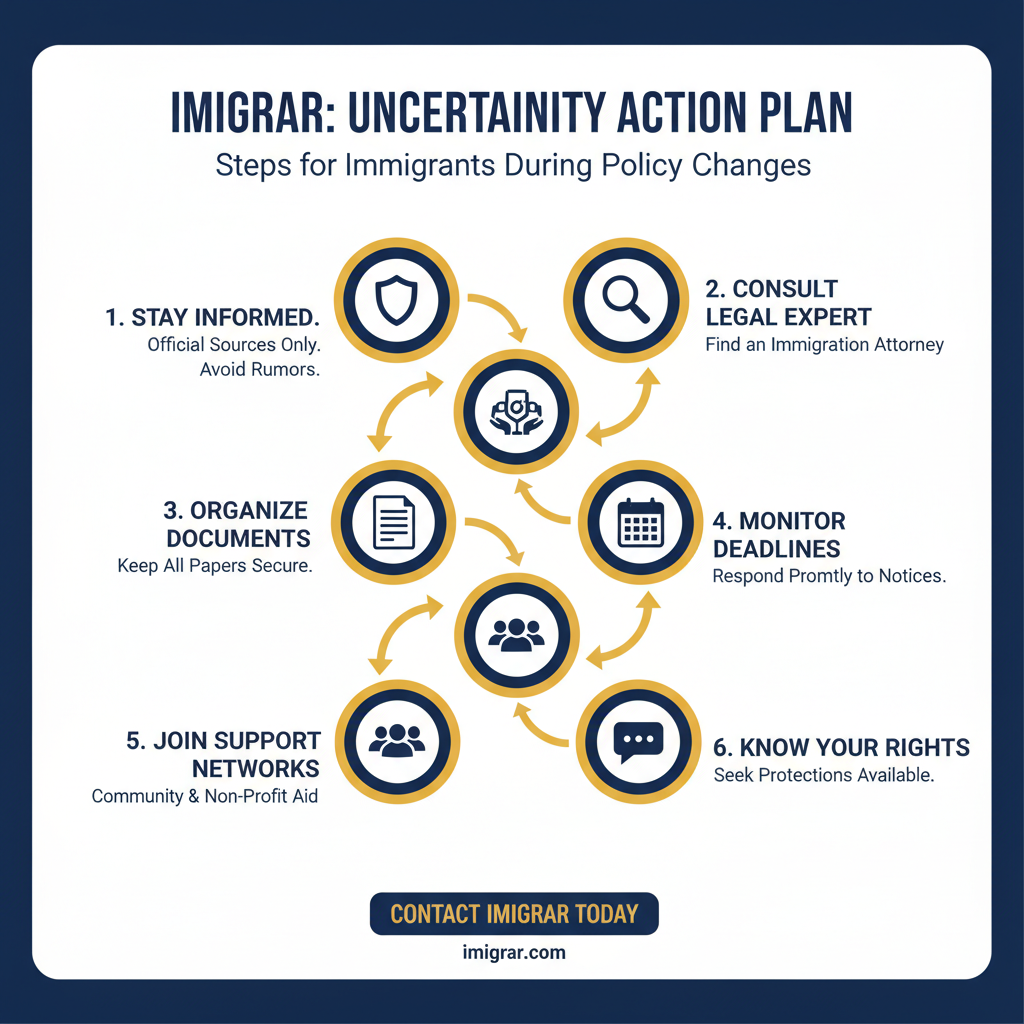 Immigration process infographic