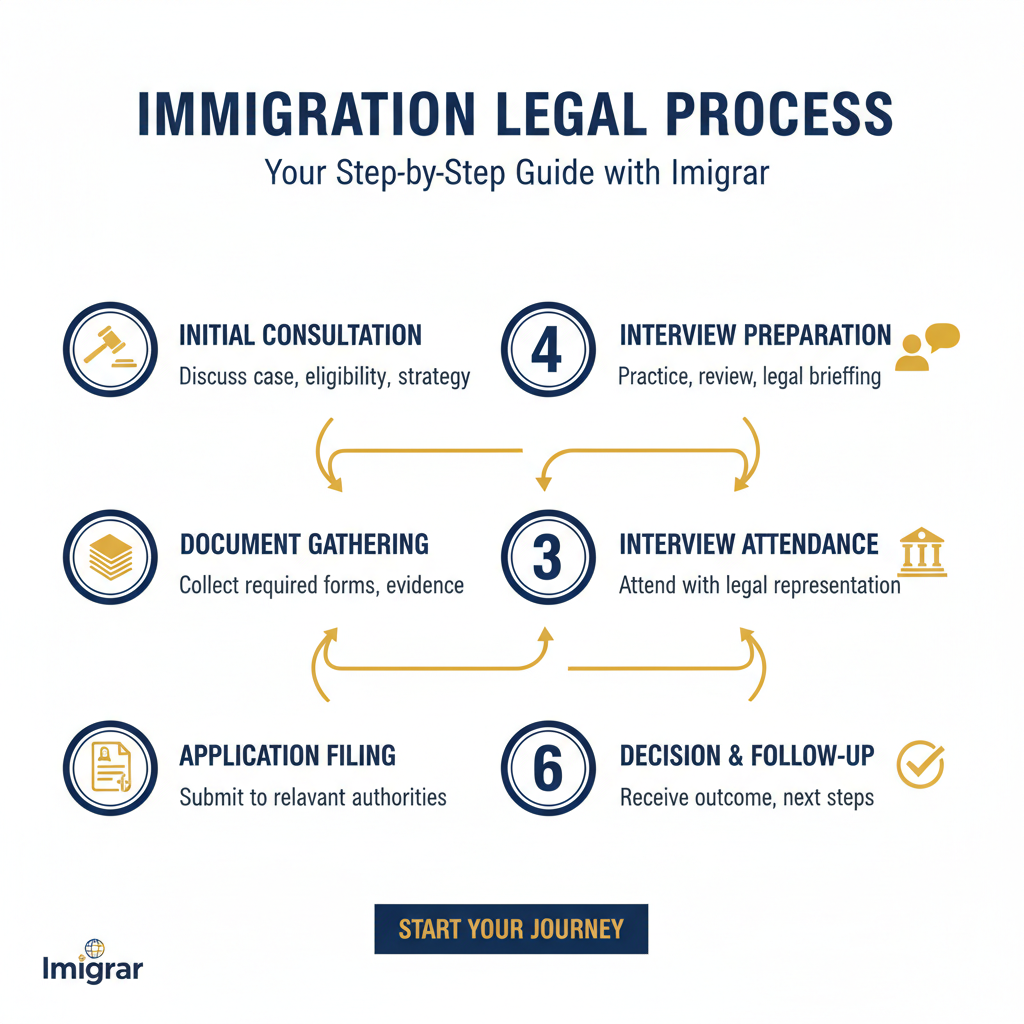 Immigration process infographic