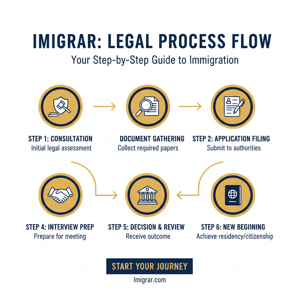 Immigration process infographic