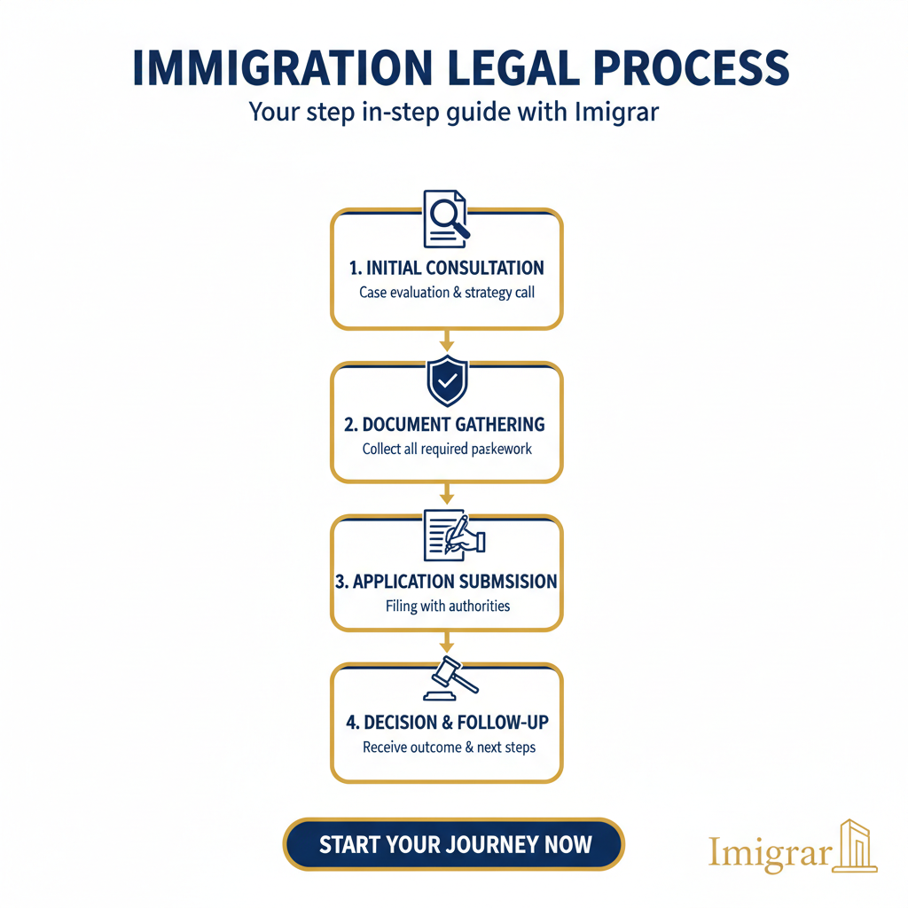 Immigration process infographic
