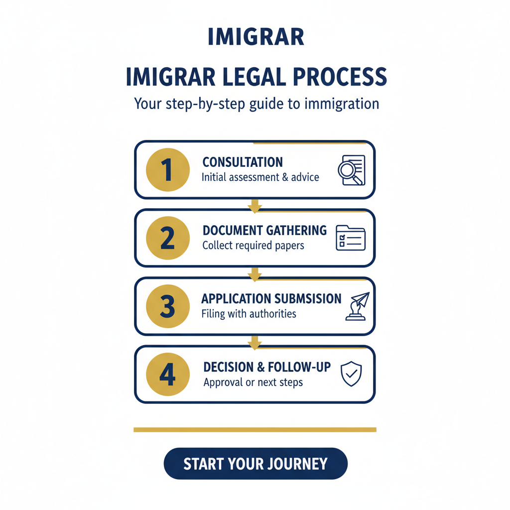 Immigration process infographic