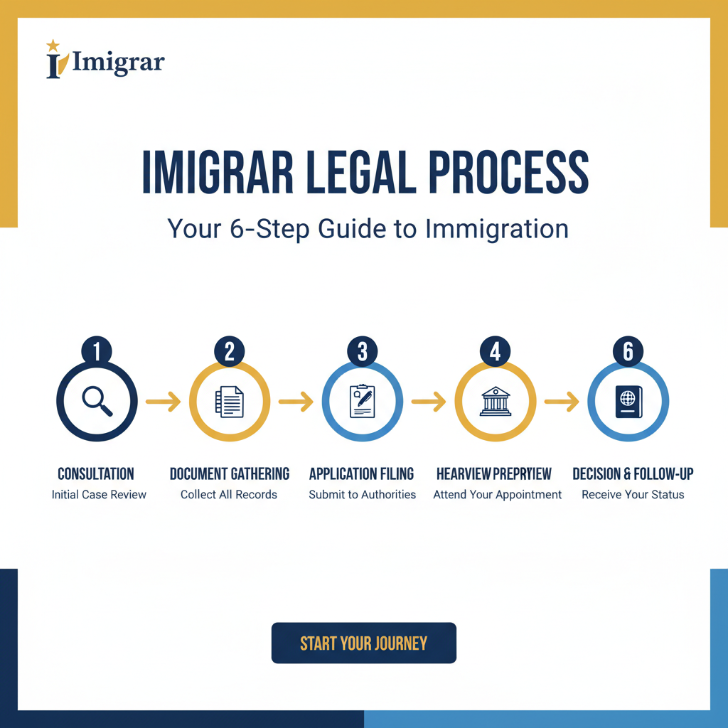 Immigration process infographic