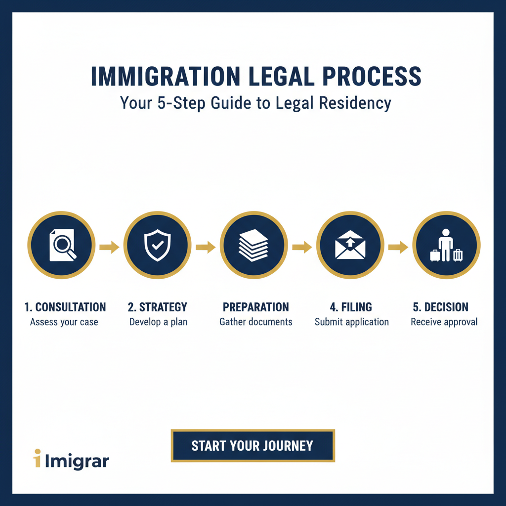 Immigration process infographic