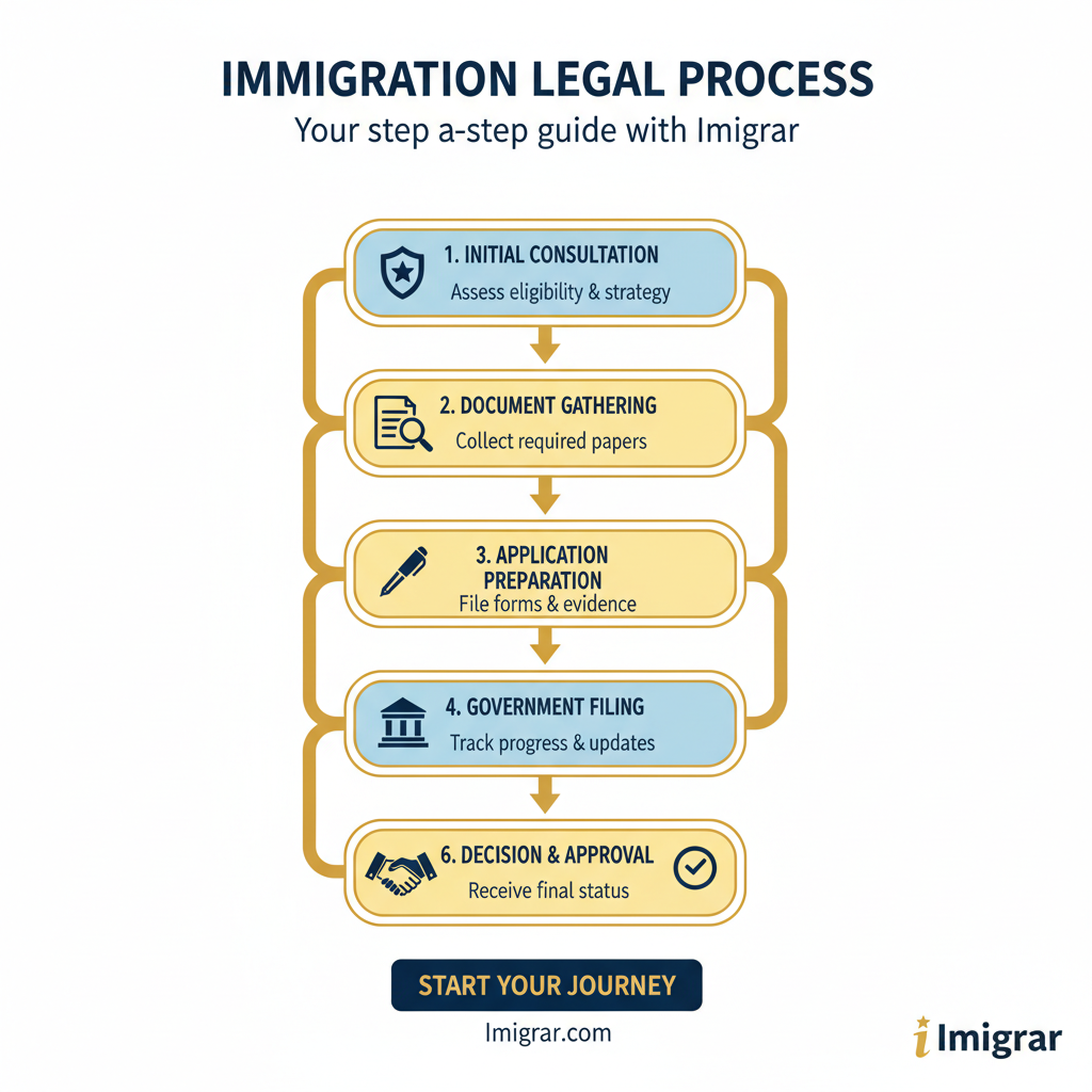 Immigration process infographic
