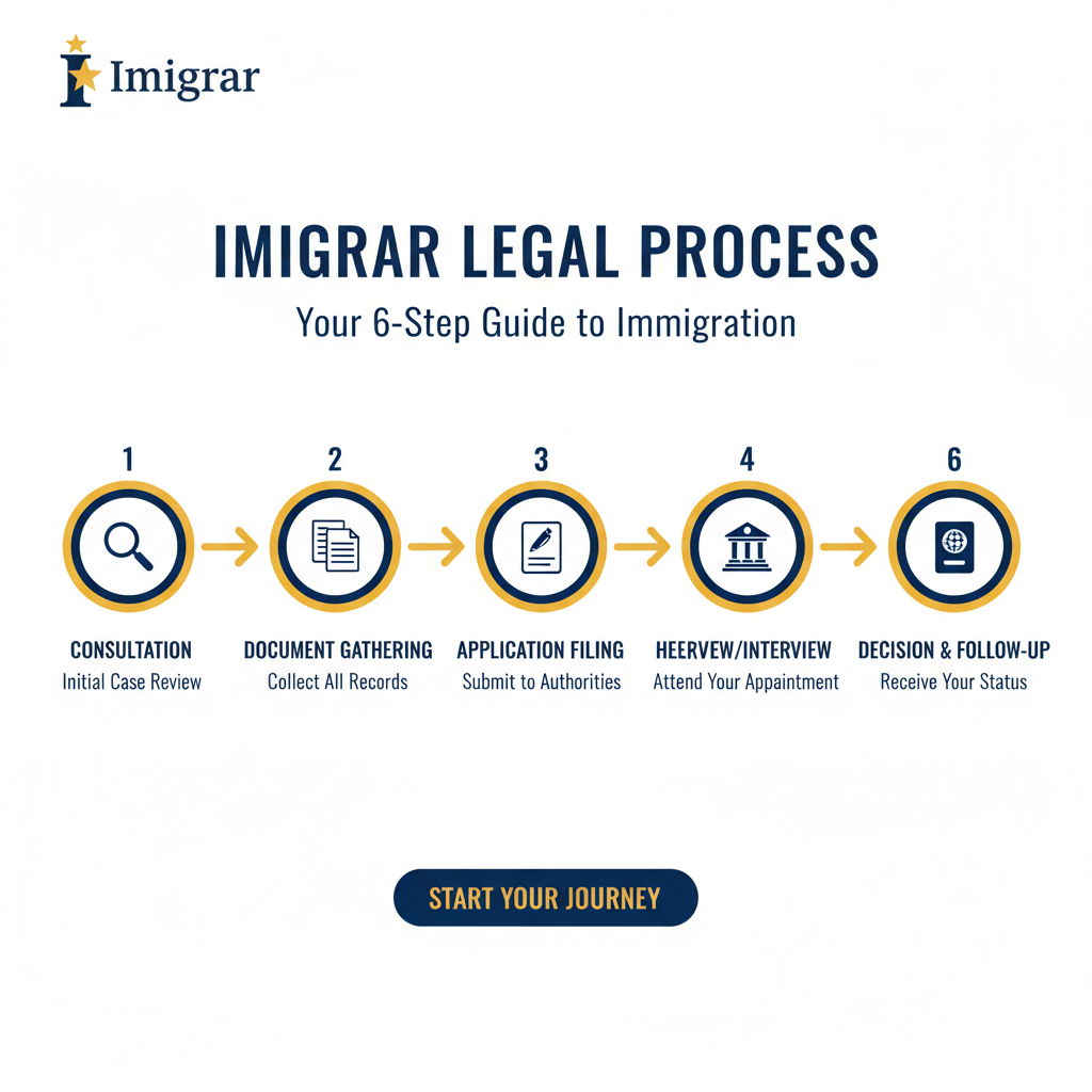 Immigration process infographic