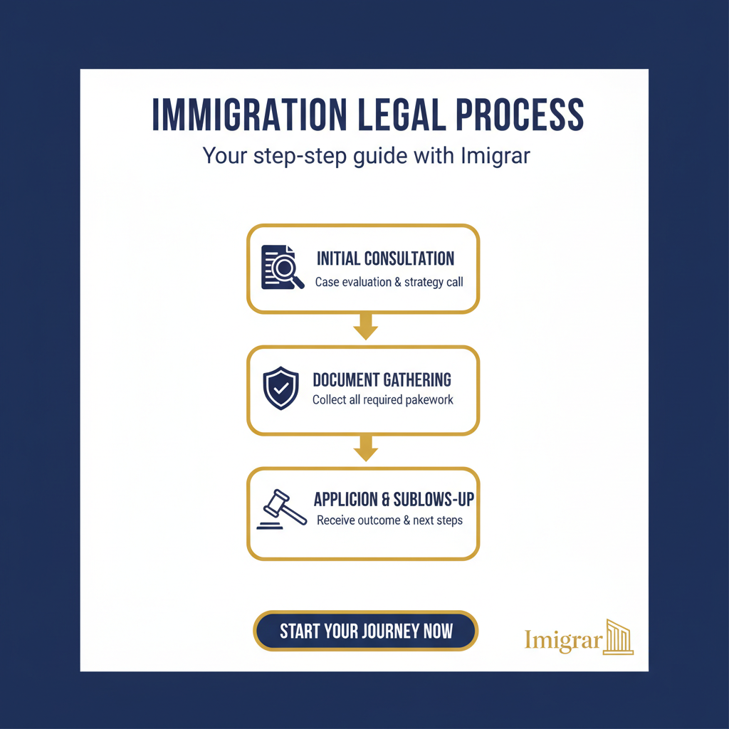 Immigration process infographic