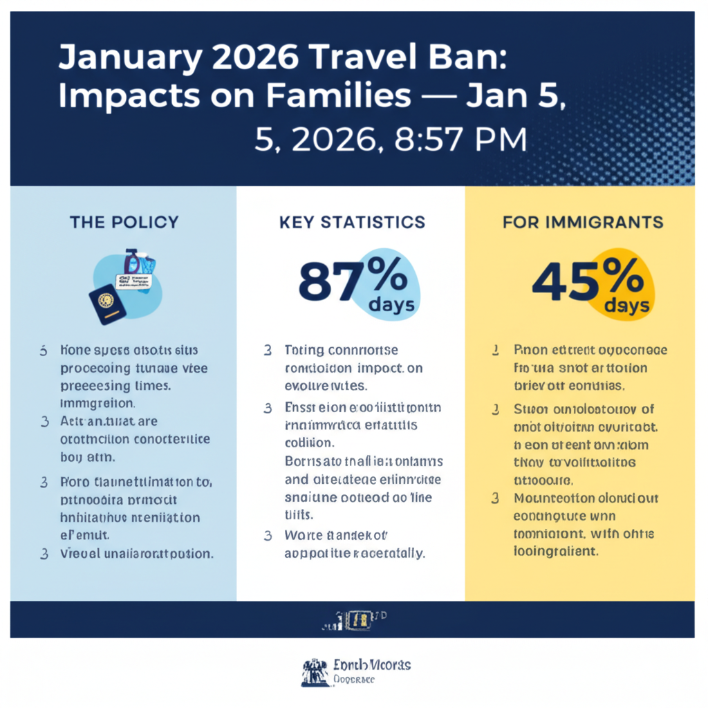 Prohibición de Viajes de Enero de 2026: Impactos en las Familias — 5 de Ene de 2026, 8:57 PM - Key Statistics