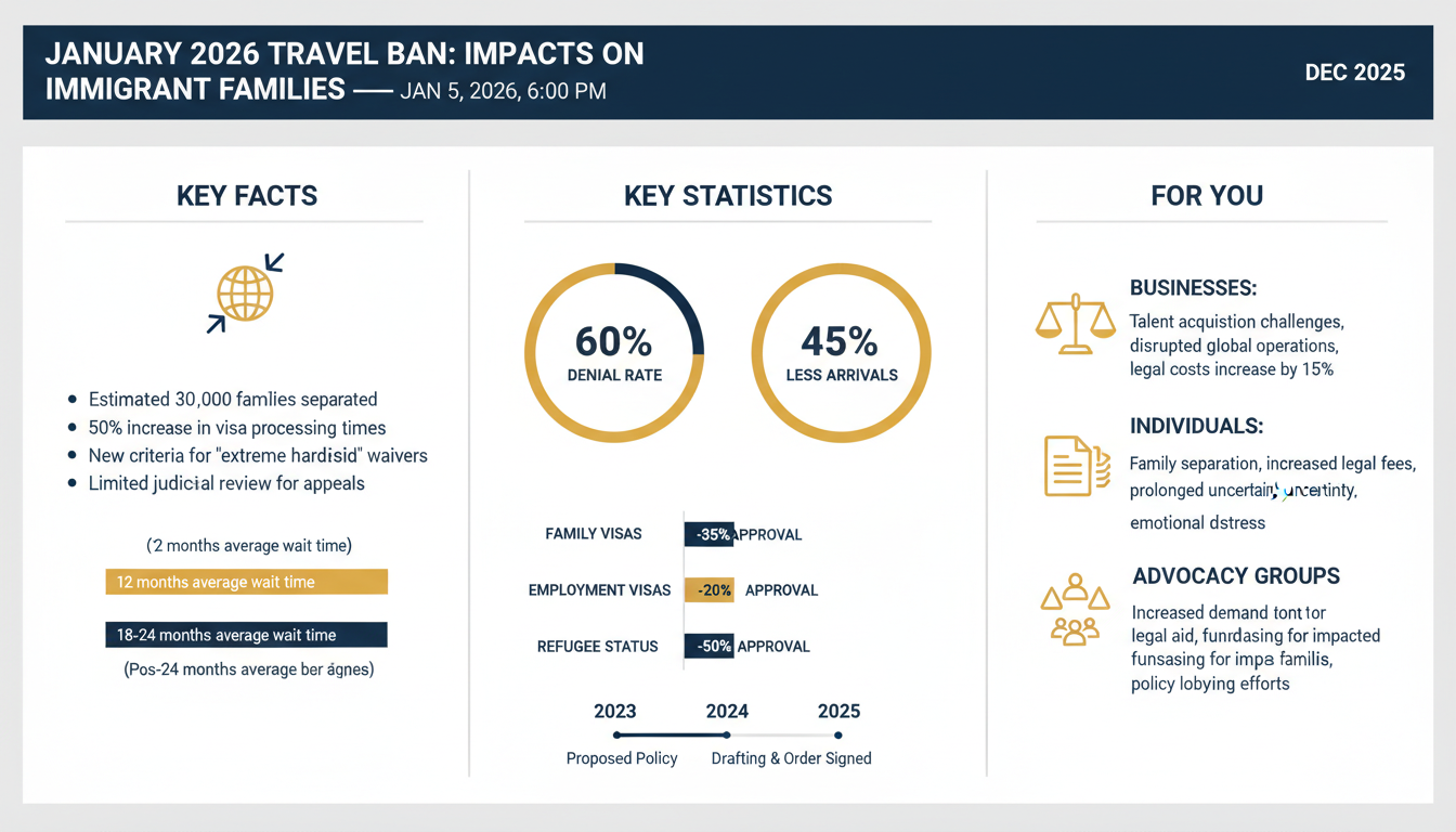 January 2026 Travel Ban: Impacts on Immigrant Families — Jan 5, 2026, 6:00 PM - Key Statistics