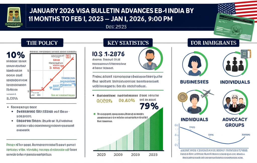 January 2026 Visa Bulletin Advances EB-1 India by 11 Months to Feb 1, 2023 — Jan 1, 2026, 9:00 PM - Key Statistics