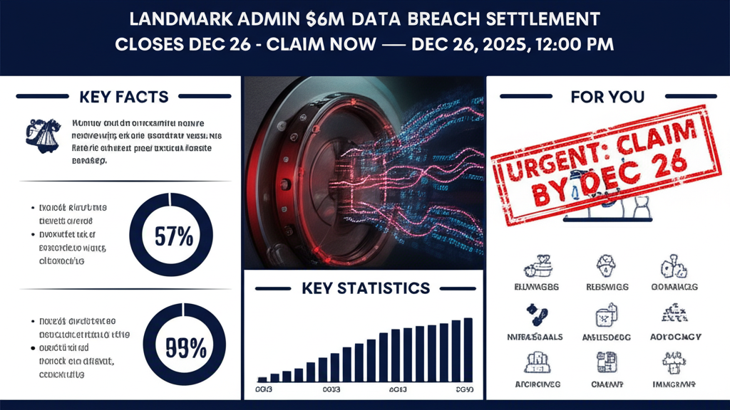 Acuerdo de $6M por Incidente de Datos de Landmark Admin Cierra el 26 de Dic - Reclama Ahora — 26 de Dic, 2025, 12:00 PM - Key Statistics