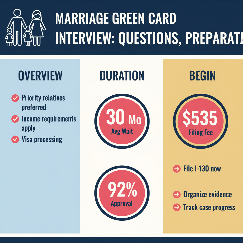 Marriage Green Card Interview: Questions, Preparation & What USCIS Officers Really Look For — Jan 9, 2026, 9:01 AM - Key Statistics