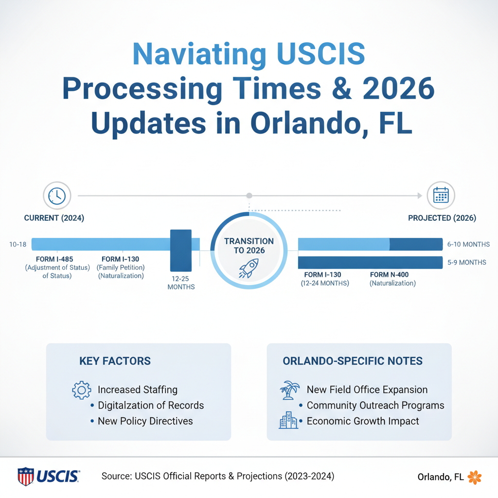 Navigating USCIS Processing Times & 2026 Updates in Orlando, FL - Key Statistics