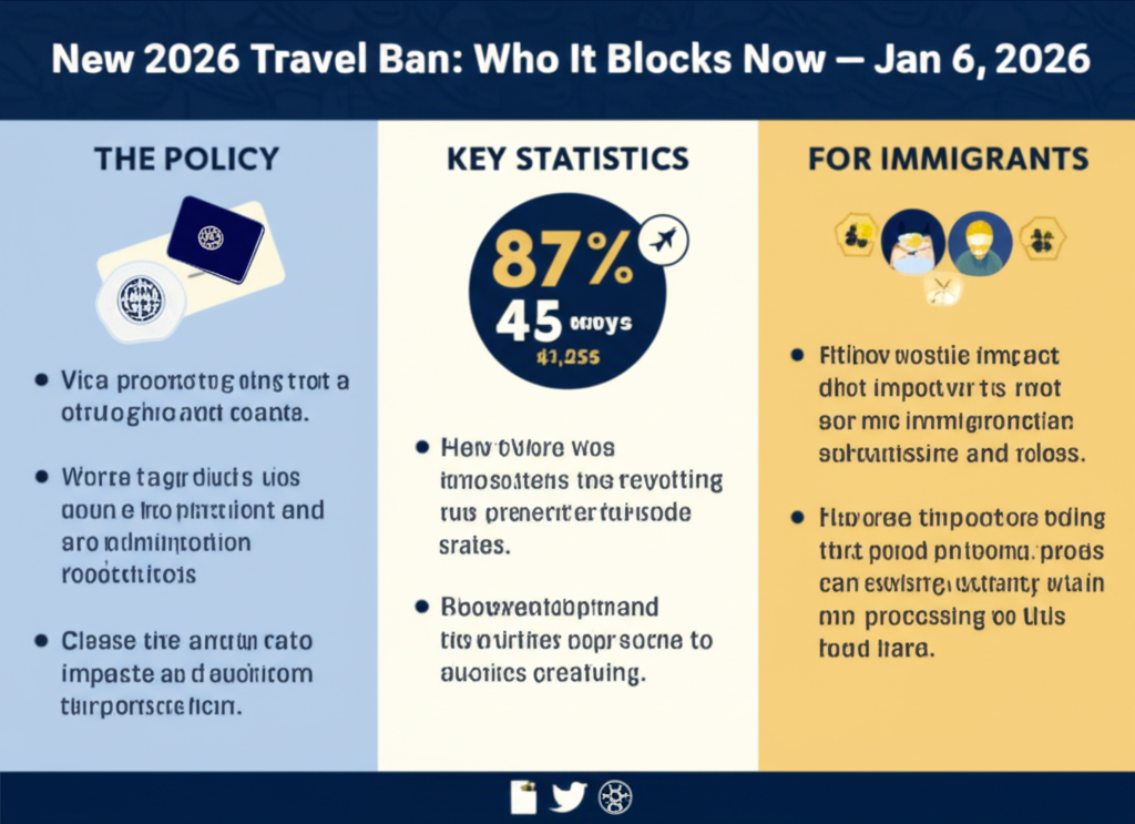 Nuevo Prohibición de Viajes 2026: Quiénes Quedan Excluidos Ahora — 6 de enero de 2026, 12:00 AM - Key Statistics