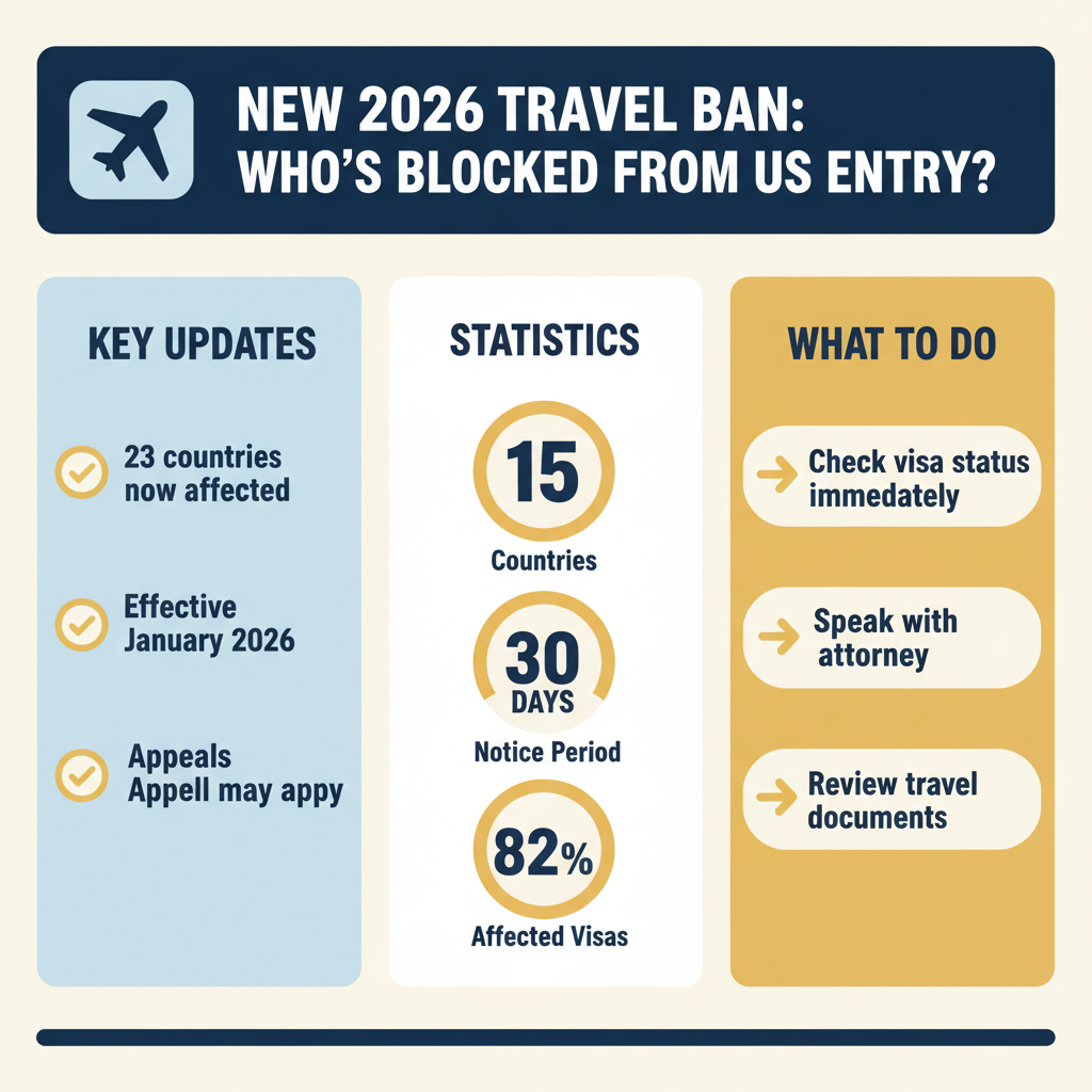 New 2026 Travel Ban: Who’s Blocked from US Entry? — Jan 6, 2026, 10:55 PM - Key Statistics