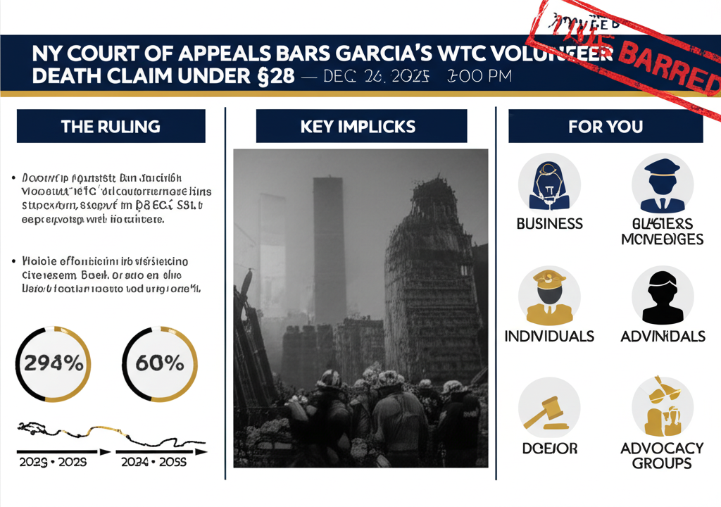 NY Court of Appeals Bars Garcia's WTC Volunteer Death Claim Under §28 SOL — Dec 26, 2025, 3:00 PM - Key Statistics