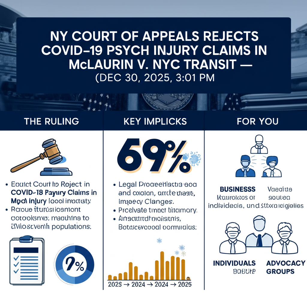 NY Court of Appeals Rejects COVID-19 Psych Injury Claims in McLaurin v. NYC Transit (Dec 30, 2025) — Dec 30, 2025, 3:01 PM - Key Statistics