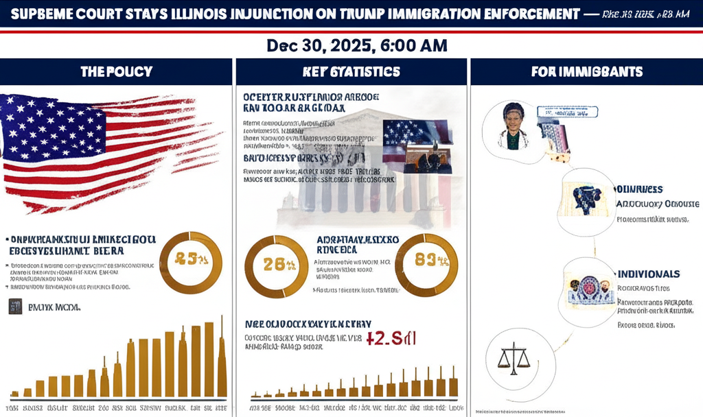 Corte Suprema Suspende Injunción de Illinois sobre Ejecución de Inmigración de Trump (23/12/2025) — 30 dic 2025, 6:00 AM - Key Statistics